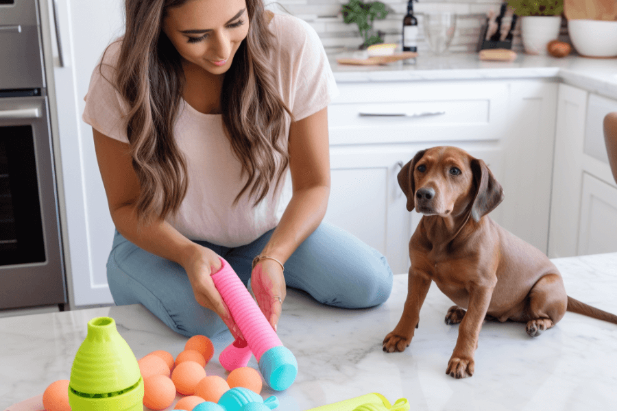 Cleaning and Maintenance Tips of freezable water-filled dog toys.