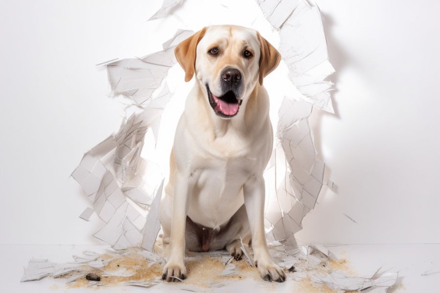 If your dog is destroying everything, they maybe facing underlying issues.